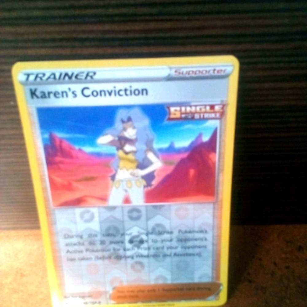 A karen's conviction trainer card